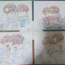 This is a pixiv picture whose title is CC福岡63 販売色紙一覧.