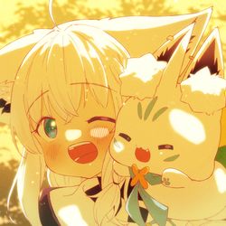 This is a pixiv picture whose title is 「フブちゃん！」.