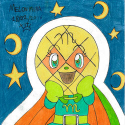 This is a pixiv picture whose title is メロンパンナ🍈💛💚🟧⭐🌙😊🦸‍♀️✨🎨.