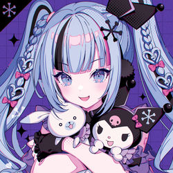 This is a pixiv picture whose title is 雪ミク×クロミコラボフィギュア.