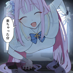 This is a pixiv picture whose title is 第四の壁破壊系ヤンデレミカ.