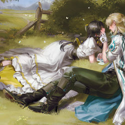 This is a pixiv picture whose title is 近くで.