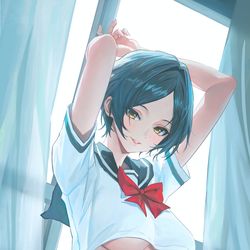 This is a pixiv picture whose title is 【request】セーラー服奏.