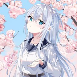 This is a pixiv picture whose title is 桜とヴェールヌイ.