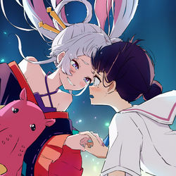 This is a pixiv picture whose title is 《守候》.