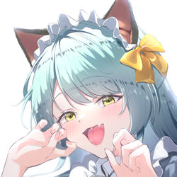 This is a pixiv picture whose title is 猫は好きかにゃあ？.