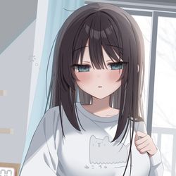 This is a pixiv picture whose title is 朝に弱い幼馴染ちゃん.