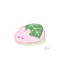 This is a pixiv picture whose title is 桜餅うさぎ.