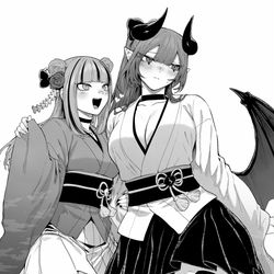 This is a pixiv picture whose title is クゥナとナナ.