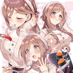 This is a pixiv picture whose title is 「姫崎さん、今日は好きなだけ食べていいですよ」.