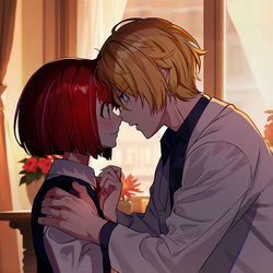 This is a pixiv picture whose title is アクアとかな.