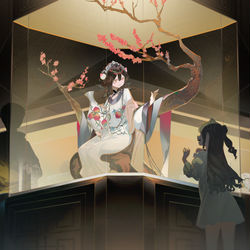 This is a pixiv picture whose title is 蝠桃瓶.