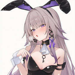 This is a pixiv picture whose title is マダムヘルタ バニーガール【崩壊スターレイル】.