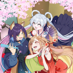 This is a pixiv picture whose title is 超かぐや姫！ひな祭り　『おだいりさまと、おひなさまたち』.