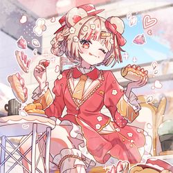 This is a pixiv picture whose title is 🥖×🍓.