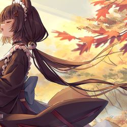 This is a pixiv picture whose title is 秋のいにゅい💚.