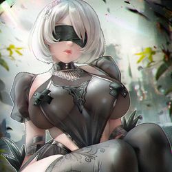 This is a pixiv picture whose title is Yummy 2B.