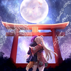 This is a pixiv picture whose title is 8000年越しの再会.