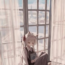 This is a pixiv picture whose title is 猫.