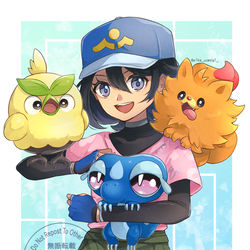 This is a pixiv picture whose title is ポケモン風波.