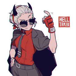 This is a pixiv picture whose title is 헬테이커.