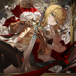 This is a pixiv picture whose title is かくて、約束された勝利の剣.