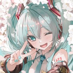 This is a pixiv picture whose title is ミクの日2026！.