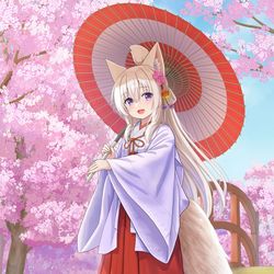 This is a pixiv picture whose title is 狐よゐちゃん誕生日絵.