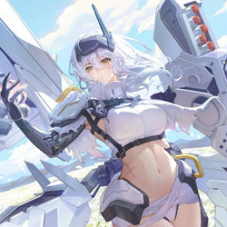 This is a pixiv picture whose title is スノーホワイト：ヘビーアームズ.