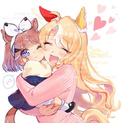 This is a pixiv picture whose title is 【※史実親子】フサイチパンドラとアーモンドアイ.