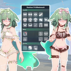 This is a pixiv picture whose title is フォフォ MOD - フリル水着/FrillSwimsuit.