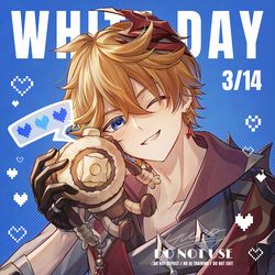 This is a pixiv picture whose title is Happy White Day💙🐳.
