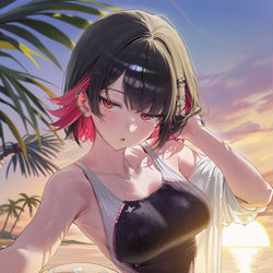 This is a pixiv picture whose title is エレンと海デート Ellen.