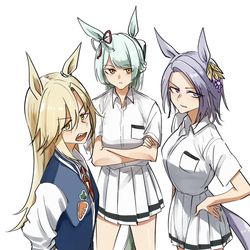 This is a pixiv picture whose title is カサマツ生脚3人組.