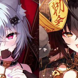 This is a pixiv picture whose title is 【告知】　メロンブックス様企画　『等身大の私を愛してフェア』.