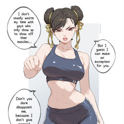 This is a pixiv picture whose title is Chun-Li: Private Lessons.