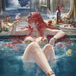 This is a pixiv picture whose title is 决斗冠军奖励.