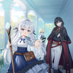 This is a pixiv picture whose title is どうやら悪役令嬢のようですが、興味が無いので錬金術師を目指します.