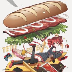 This is a pixiv picture whose title is 🍔.