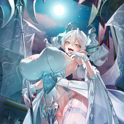 This is a pixiv picture whose title is 白銀の城のラビュリンス.