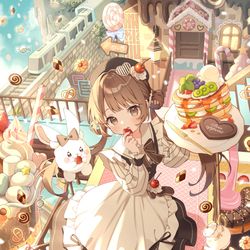 This is a pixiv picture whose title is 夢見るパティスリー通り.