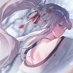This is a pixiv picture whose title is 绯雪.