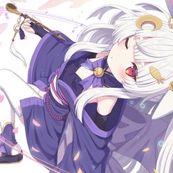 This is a pixiv picture whose title is 月見里 極子/Yamanashi Kiwako【Skeb】.