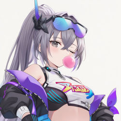This is a pixiv picture whose title is 銀狼LV.999.