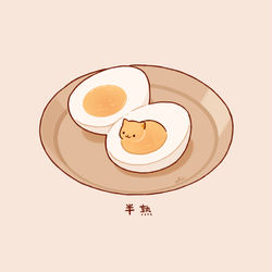 This is a pixiv picture whose title is ゆで卵.