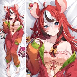 This is a pixiv picture whose title is いちごの着ぐるみベー抱き枕.