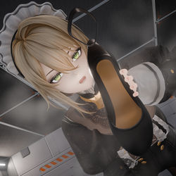 This is a pixiv picture whose title is 六分仪的特殊女仆服务 Sextans.