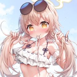 This is a pixiv picture whose title is 手ツインテしてるヒフミ.