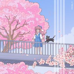 This is a pixiv picture whose title is cherry blossoms gir.