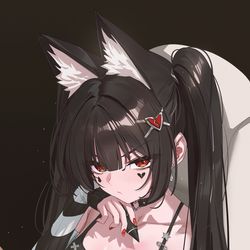 This is a pixiv picture whose title is Thinking cat.